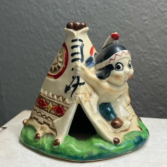 1950s ceramic indian incense burner - Picture 1 of 5